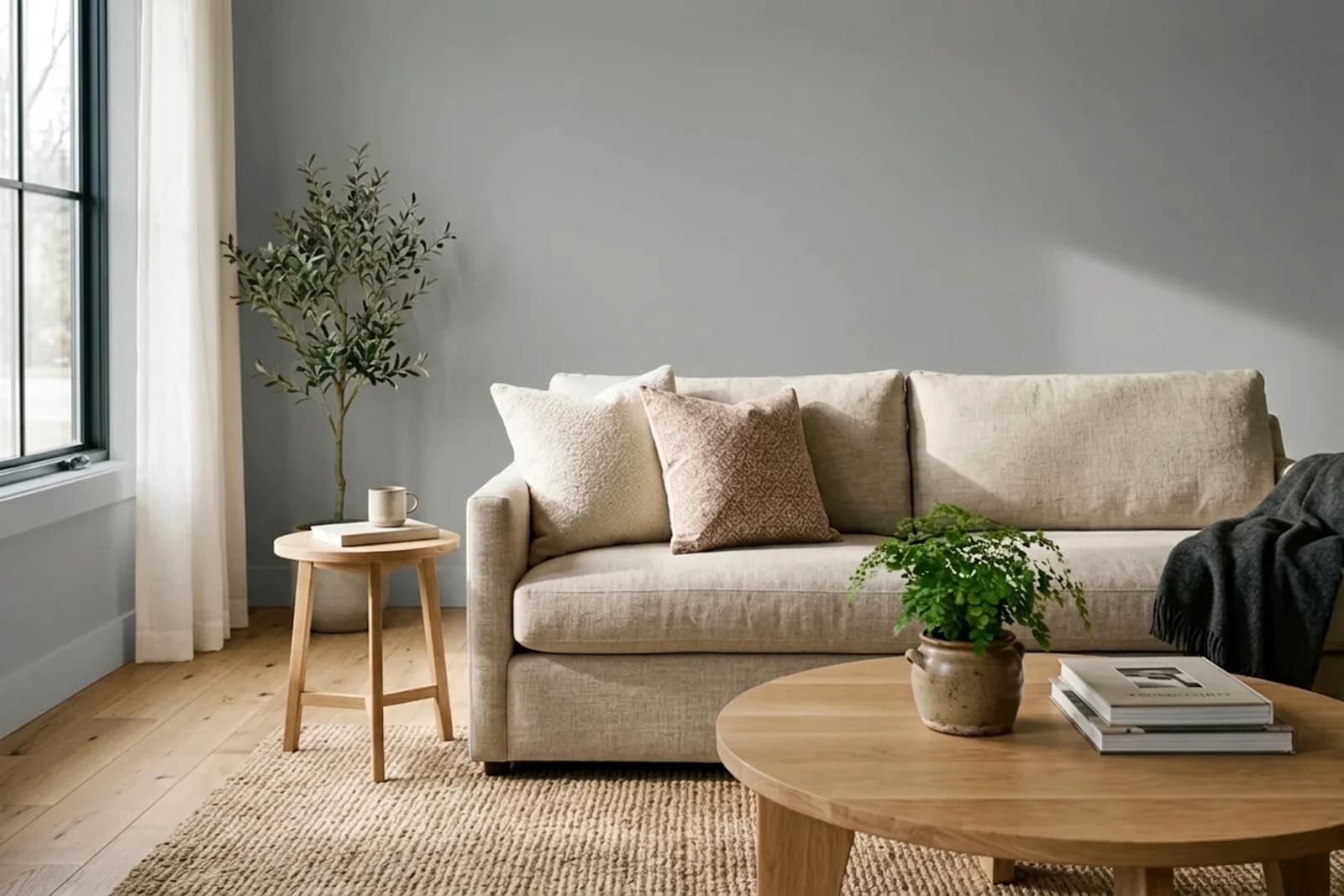 Asian Paints Armour-n 0686 on the walls of a living room — AI-assisted visualization