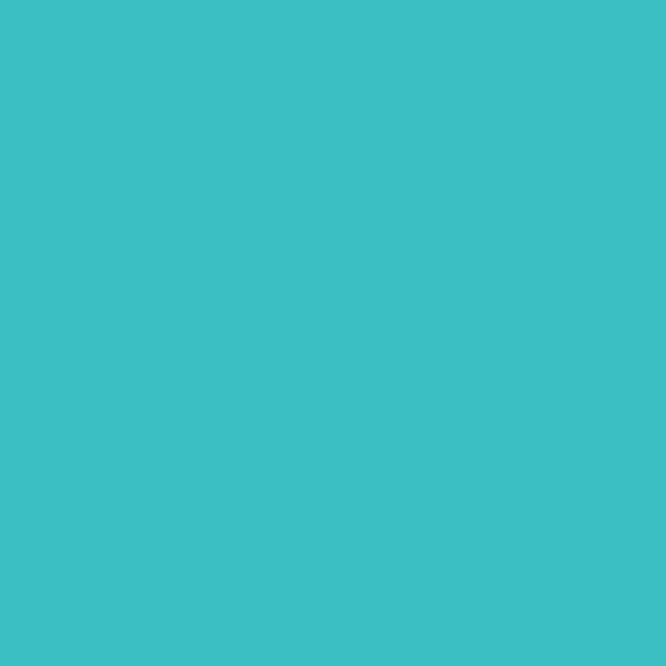 AP Serene Cyan-n 9702 paint color swatch — hex #3BBFC2