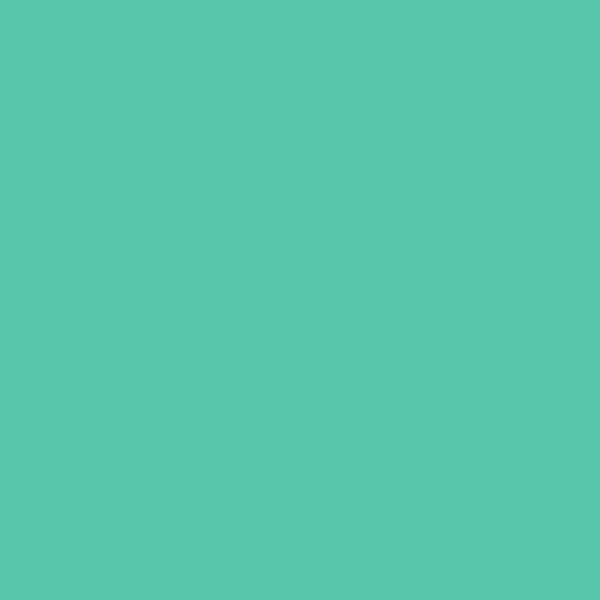 Behr Shoreline Green 480B-4 paint color swatch — hex #58C6AB