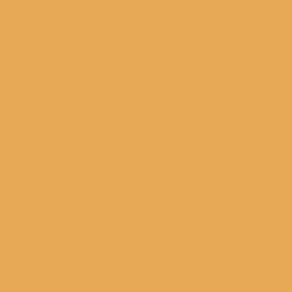 Dulux Sundrenched Saffron 2 48619 paint color swatch — hex #E5AA53