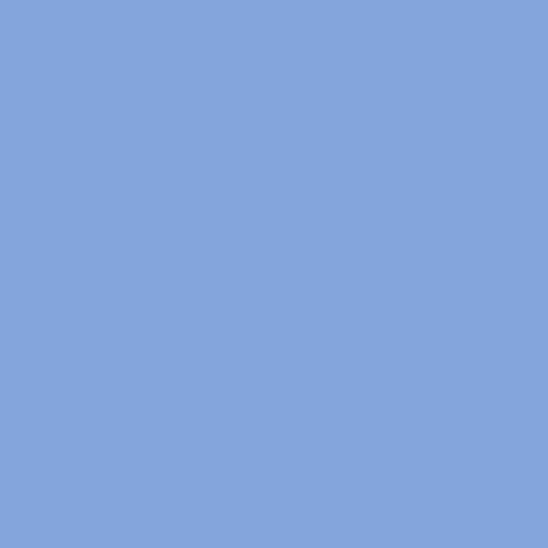 DE Blue Cue DE5892 paint color swatch — hex #84A5DC