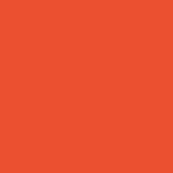 DE Burning Tomato DEA111 paint color swatch — hex #EB5030