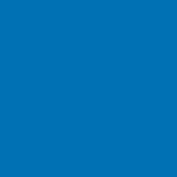 Glidden Bright Bay Blue 13BB 17/399 paint color swatch — hex #0071B4