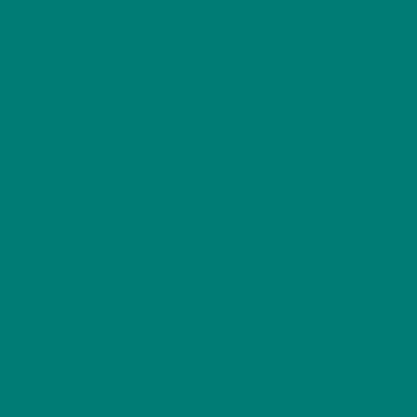 Glidden Romantic Isle PPG1231-7 paint color swatch — hex #007C75