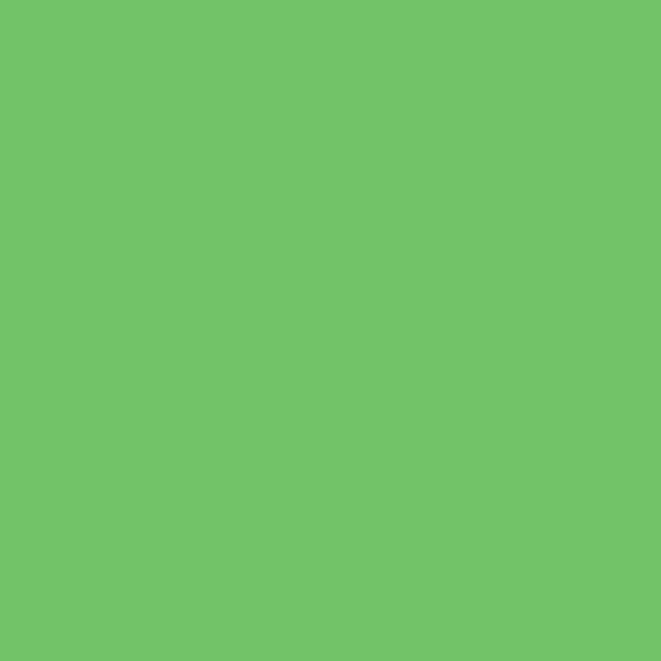 Nerolac Jericho Jade 2529 paint color swatch — hex #72C368