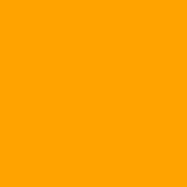 Plascon Medium Yellow G 6 paint color swatch — hex #FFA300