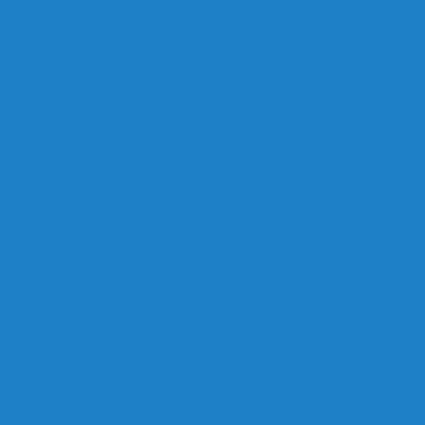 PPG Electric Blue 1241-6 paint color swatch — hex #1E80C7