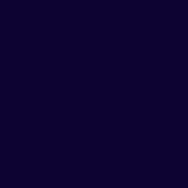 Resene Black Rock BlackRock paint color swatch — hex #0D0332